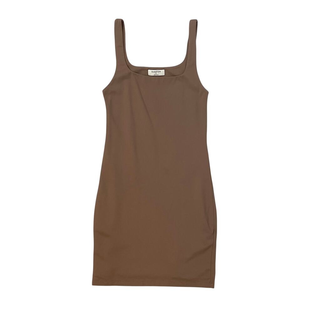 ARITZIA Babaton Contour Squareneck Mini Dress - Light Brown - Tan - Size S